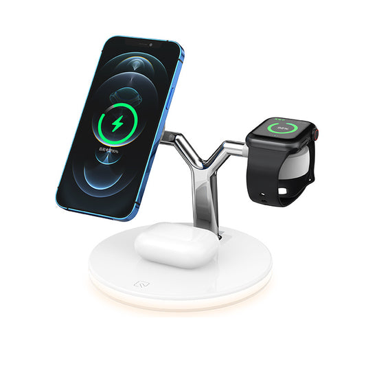 Compatible with Apple, Magnetic Suction Wireless Charger Three In One Wireless Charger