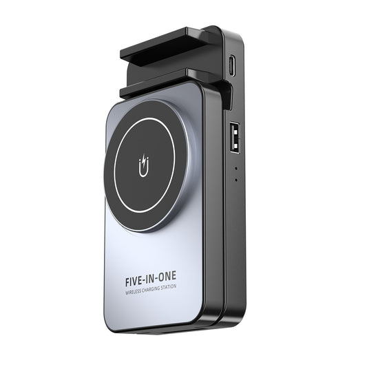 5-in-1 Multifunctional Wireless Charging Station With A Foldable Magnetic Holder For Your Desk
